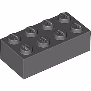 Brick 2 x 4 (Dark Stone Gray)