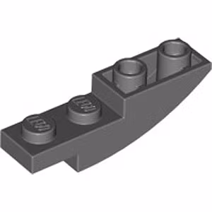 Brick 1 x 4 x 1 Inverted Bow (Dark Stone Gray)
