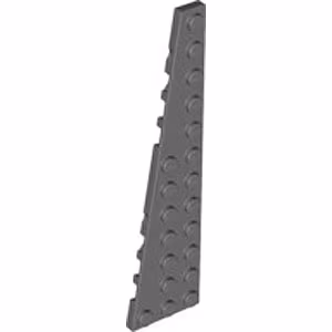Left Plate with Angle 3 x 12 (Dark Stone Gray)