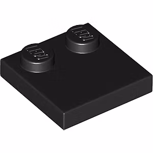 Plate 2 x 2 with Reduced Knobs (Black)