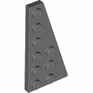 Right Plate 3 x 6 with Angle (Dark Stone Gray)