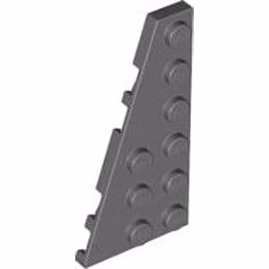 Left Plate 3 x 6 with Angle (Dark Stone Gray)