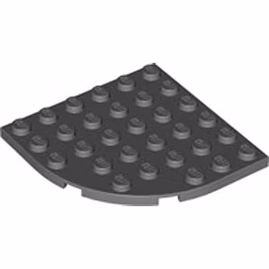 Plate 6 x 6 with Bow (Dark Stone Gray)