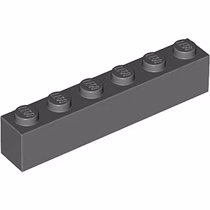 Brick 1 x 6 (Dark Stone Gray)