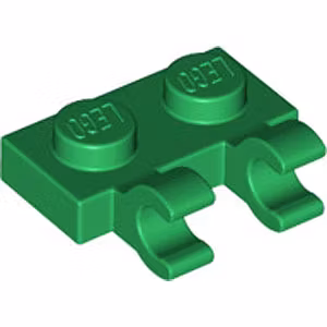 Plate 1 x 2 with holder Vertical (Green)