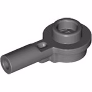 Plate 1 x 1 Round with Horizontal 3.2 Shaft (Dark Stone Gray)