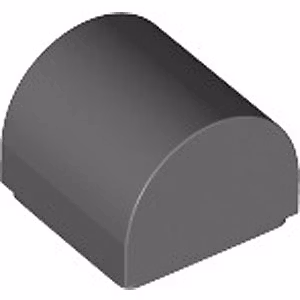 Plate 1 x 1 x 2/3 Outside Bow (Dark Stone Gray)