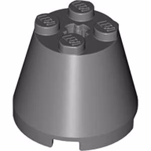 Rocket Step 3 x 3 x 2 with Cross (Dark Stone Gray)
