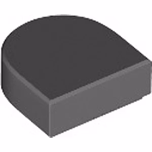 Tile 1 x 1 1/2 Circle (Dark Stone Gray)