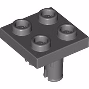 Plate 2 x 2 Inverted with 2 Pin (Dark Stone Gray)