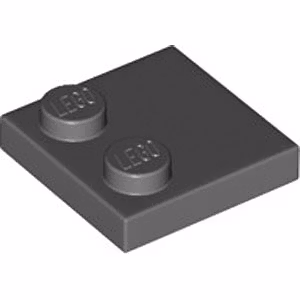 Plate 2 x 2 with Reduced Knobs (Dark Stone Gray)