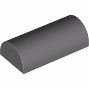 Bowed Roof Ridge 2 x 4 x 1 (Dark Stone Gray)
