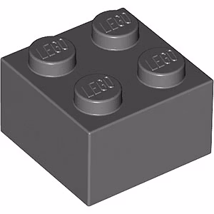 Brick 2 x 2 (Dark Stone Gray)