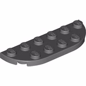 1/2 Circle Plate 2 x 6 (Dark Stone Gray)