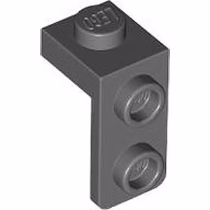 Plate 1 x 1 with 1.5 Plate 1 x 2 Downwards (Dark Stone Gray)