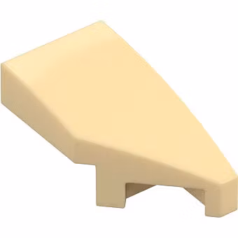 Right Plate 1 x 2 with Bow 45° Cut (Tan)