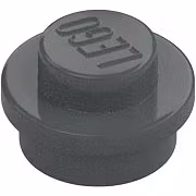 Round Plate 1 x 1 (Dark Stone Gray)