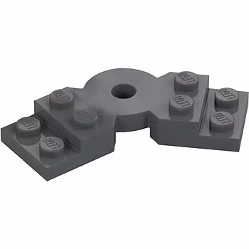 Plate Rotated 45° (Dark Stone Gray)
