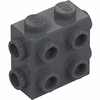 Brick 1 x 2 x 1.33 with 8 Knobs (Dark Stone Gray)