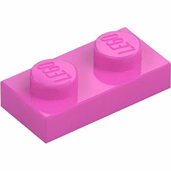 Plate 1 x 2 (Dark Pink)