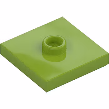 Plate 2 x 2 with 1 Knob (Lime)