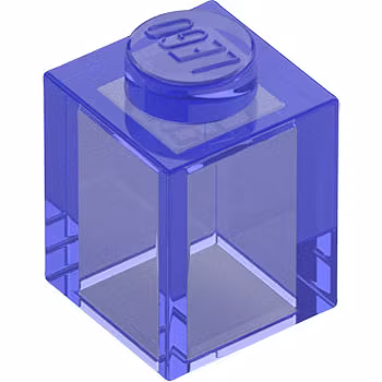 Brick 1 x 1 (Transparent purple)
