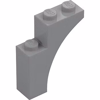 Brick with Bow 1 x 3 x 3 (Medium Stone Gray)