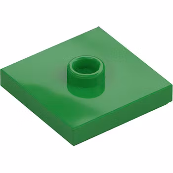Plate 2 x 2 with 1 Knob (Bright Green)