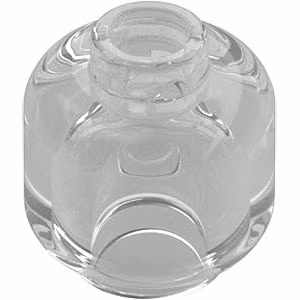 Minifigure Head (Transparent Clear)