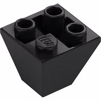 Slope 45° Corner Inverted 2 x 2 (Black)