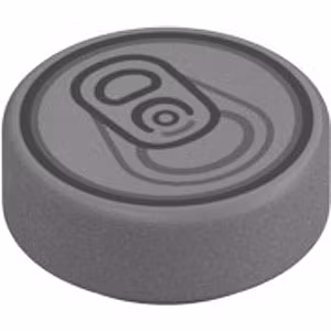 Tile 1 x 1 Round (Flat Silver)