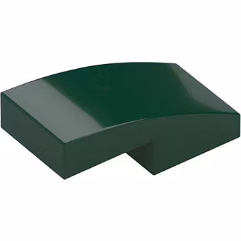 Plate with Bow 1 x 2 x 2/3 (Dark Green)