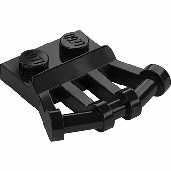 Plate 1 x 2 with Ø3.2 Shaft 22.5° (Black)