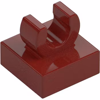 Plate 1 x 1 with Up Right Holder (Dark Red)
