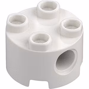 Brick 2 x 2 Round with Hole Ø4,85 (White)