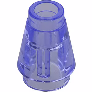 Cone Small 1 x 1 (Transparent purple)