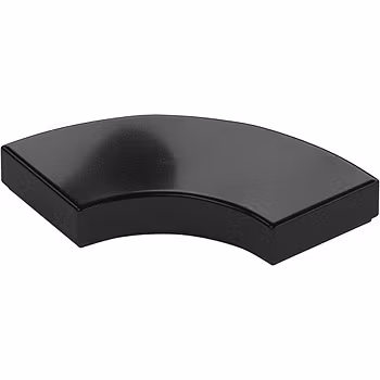 Tile 2 x 2 with Bow (Black)