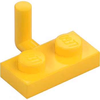 Plate 1 x 2 with Vertical Schaft (Yellow)
