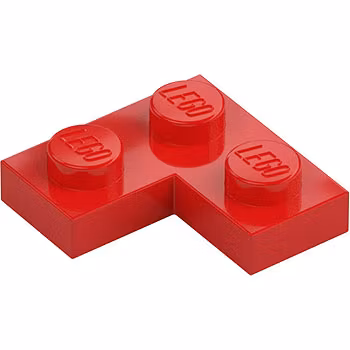 Corner Plate 1 x 2 x 2 (Red)