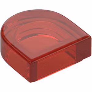 Tile 1 x 1 1/2 Circle (Transparent Red)