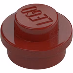 Plate 1 x 1 Round (Dark Red)