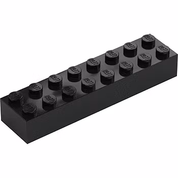 Brick 2 x 8 (Black)