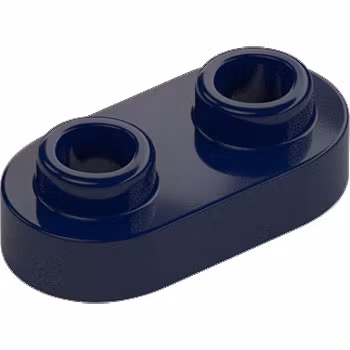 Plate 1 x 2 Rounded (Dark Blue)
