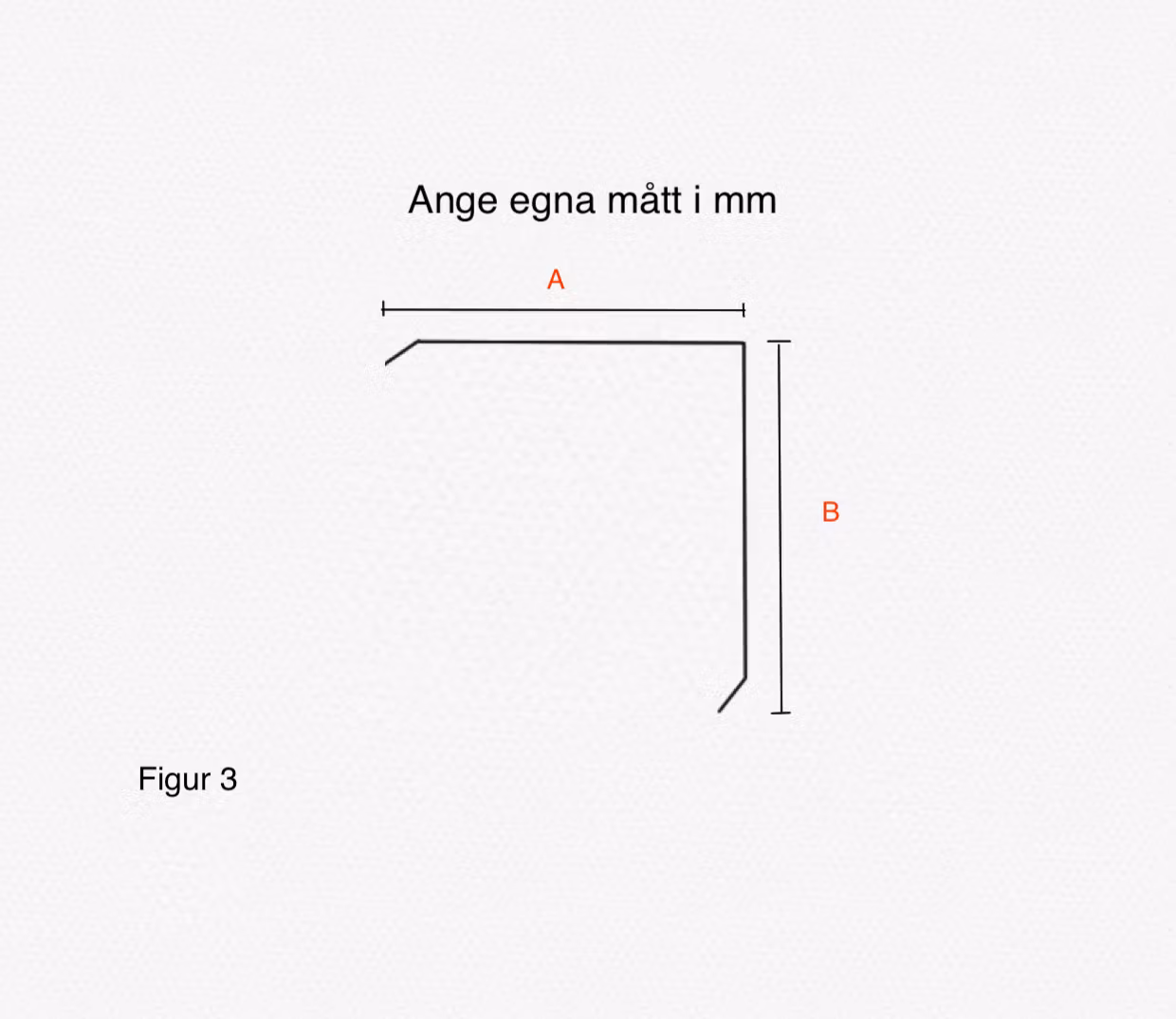 HP3 – Hörnplåt yttre med ankant-svart-blank-A:40B:80L:2000