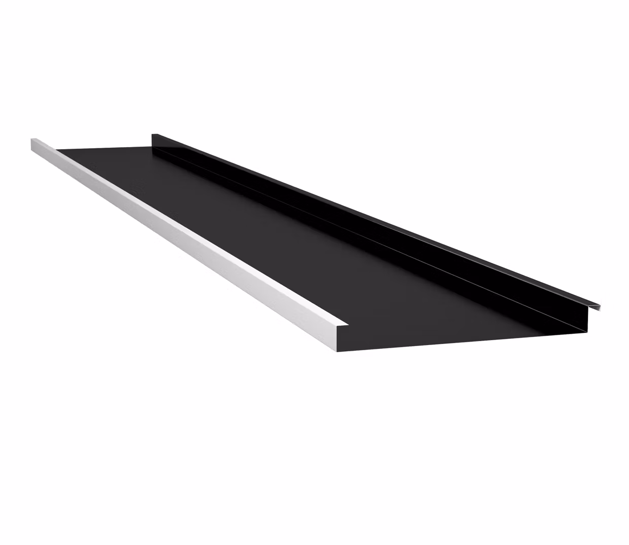 BP1 – Bandplåt med dubbelfals-Svart-matt-A:8B:12C:25D:590E:25F:10L:5000