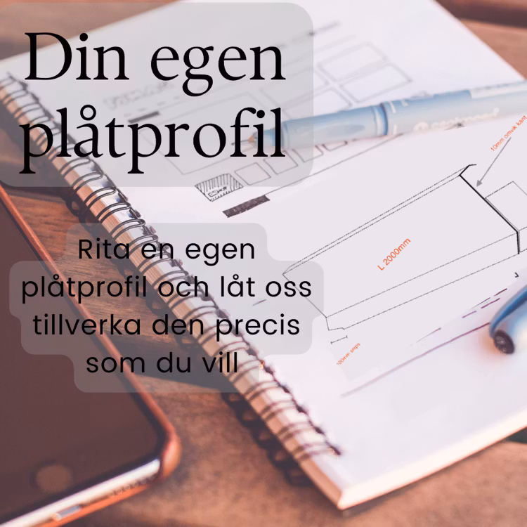 Helt egen plåtprofil-varmvit-blank-A:105L:2180