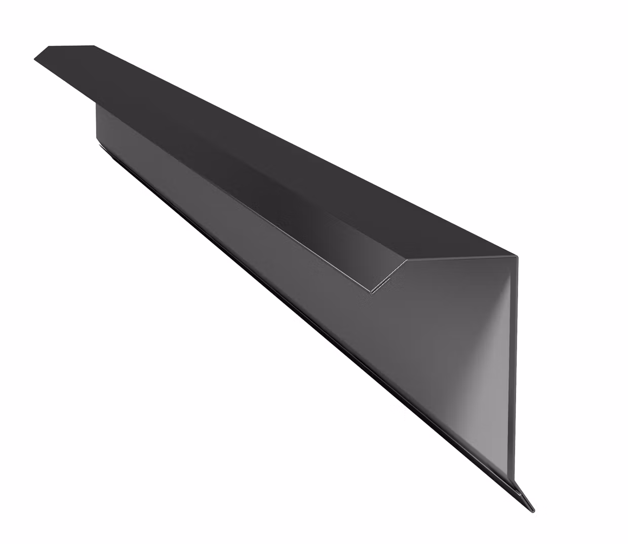 V4 – Vindskiveplåt för papptak-svart-matt-höger-A:30B:70C:200D:25E:15F:15L:2000