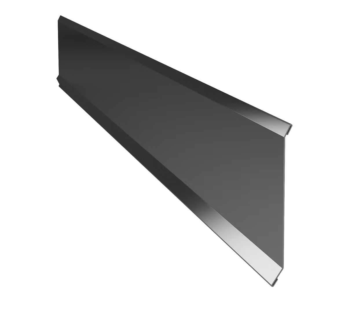 SP6 - Sockelplåt med ankantat omvik-svart-blank-A:100B:22C:10L:3000