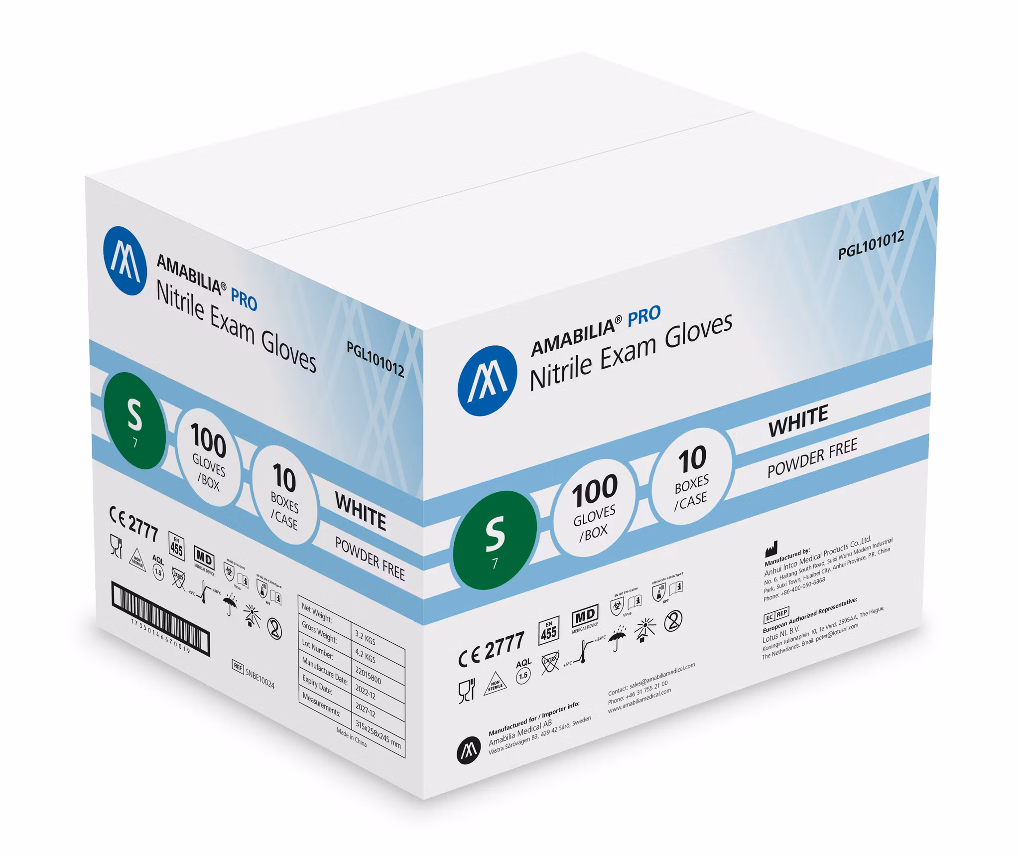 Nitrilhandskar Vit S 100st Amabilia Pro