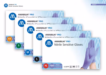 Nitrilhandskar Lila Sensitive XL 100st Amabilia Pro